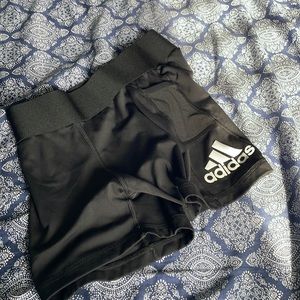 Adidas tight fitting shorts make the booty look nice. :)